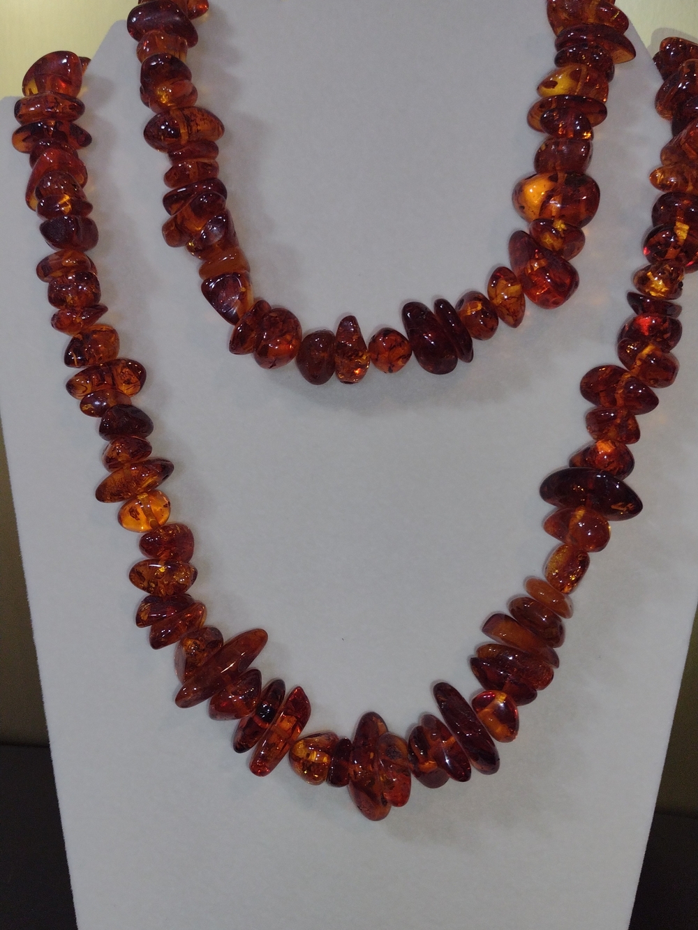 Baltic Amber Bead Necklace - Rich Cognac Amber